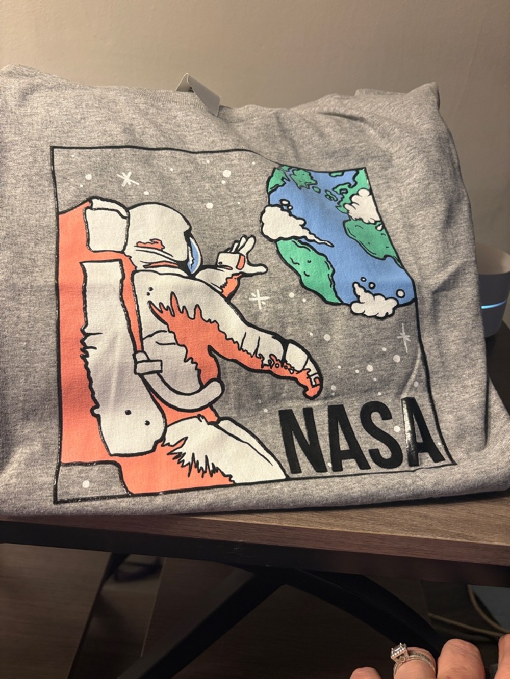 Machine Buzz Aldrin Gray Tee with Black Print